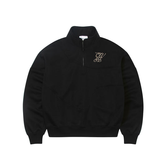 LOGO HALF ZIP-UP SWEATSHIRT