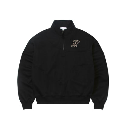 LOGO HALF ZIP-UP SWEATSHIRT