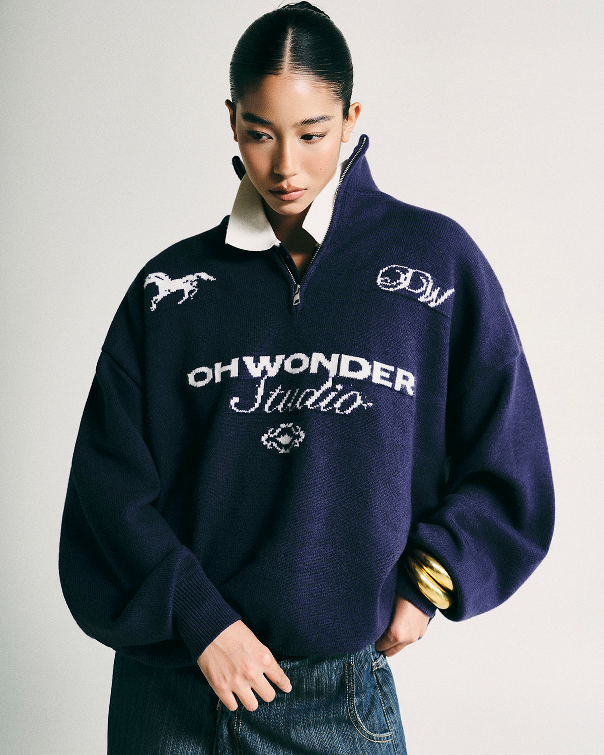 OWST Knitted Half-zip Sweatshirt