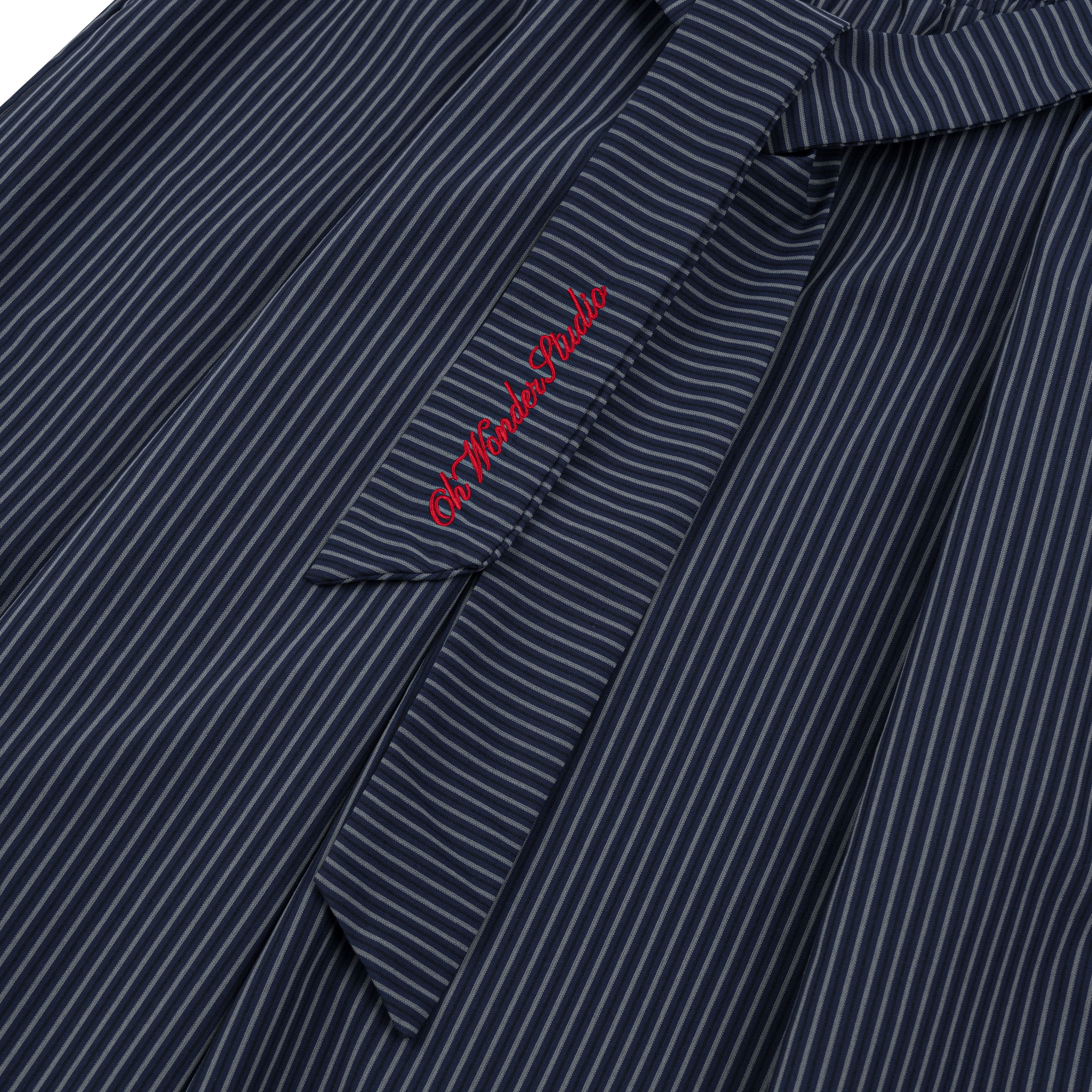 OWST Logo Tie-Front Stripe Pants